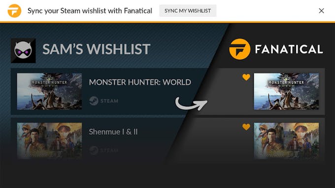 How to sync your Steam Wishlist with Fanatical Assistant